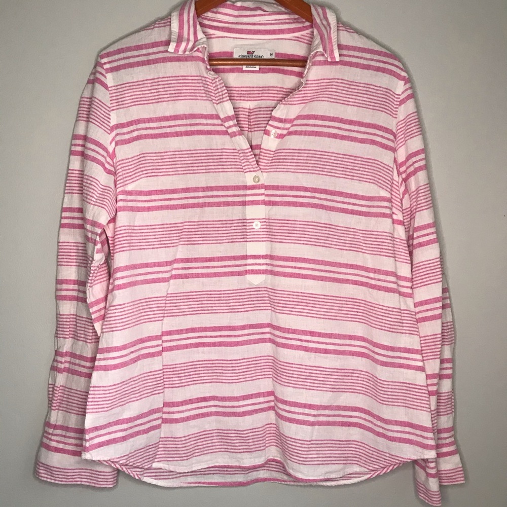 Vineyard vines half button long sleeve
